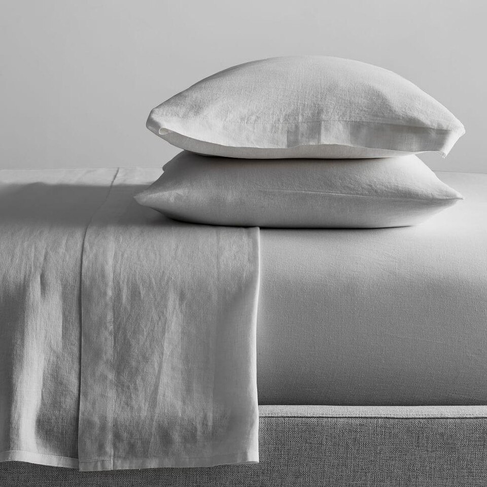 Belgian Flax Linen Sheets west elm United Kingdom